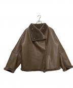 LAGUNA MOONラグナムーン）の古着「フェイクムートンスタンダードカラーコート」｜ベージュ