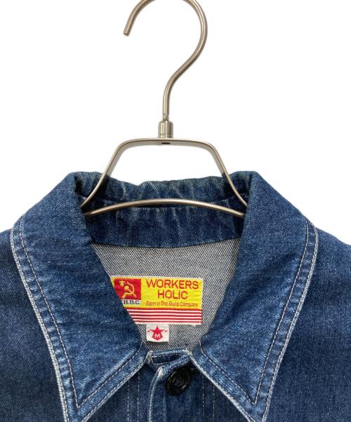 WORKERS HOLIC（ワーカーズ ホリック）WORKERS HOLIC (ワーカーズ ホリック) デニムジャケット ブルー サイズ:Mの古着・服飾アイテム