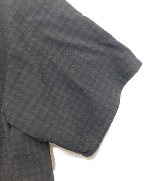 ETHOSENS（エトセンス）ETHOSENS (エトセンス) Houndstooth Half Sleeve Shirt ブラック 未使用品の古着・服飾アイテム