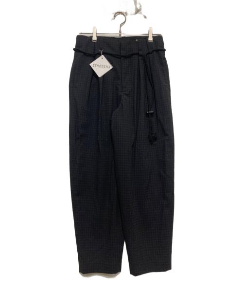 ETHOSENS（エトセンス）ETHOSENS (エトセンス) Houndstooth slacks ブラック サイズ:1 未使用品の古着・服飾アイテム