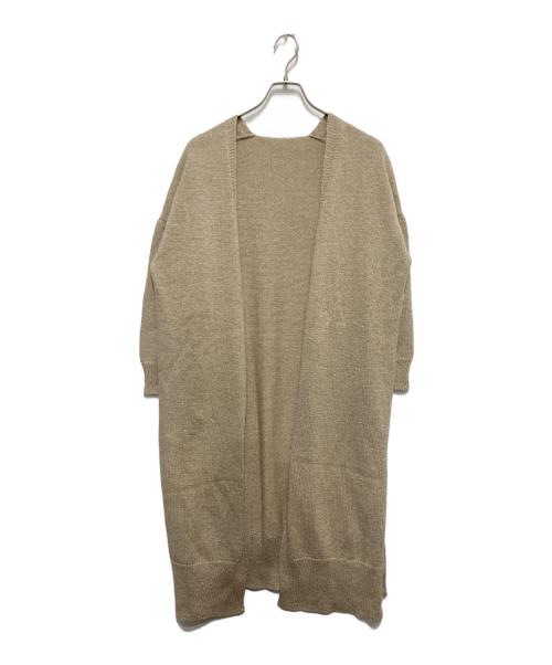 MUSE de Deuxieme Classe（ミューズ ドゥーズィエム クラス）MUSE de Deuxieme Classe (ミューズ ドゥーズィエム クラス) Liry Linen スリットカーディガン ベージュ サイズ:不明の古着・服飾アイテム
