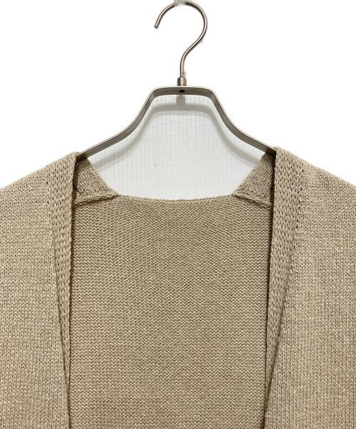 MUSE de Deuxieme Classe（ミューズ ドゥーズィエム クラス）MUSE de Deuxieme Classe (ミューズ ドゥーズィエム クラス) Liry Linen スリットカーディガン ベージュ サイズ:不明の古着・服飾アイテム