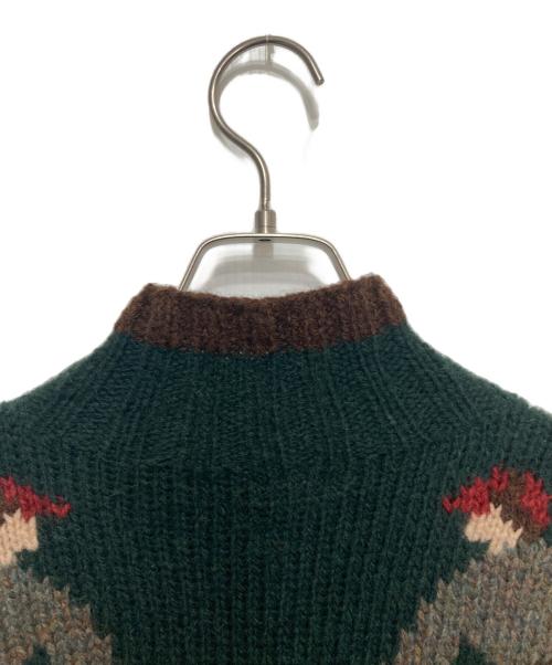 POLO RALPH LAUREN（ポロ・ラルフローレン）POLO RALPH LAUREN (ポロ・ラルフローレン) スキーモチーフカウチンニットカーディガン グリーン サイズ:Ⅿの古着・服飾アイテム