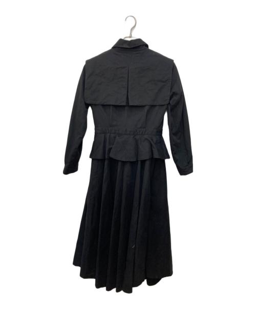 foufou（フーフー ザドレス）foufou (フーフー ザドレス) BACK PEPLUM DRESS ブラック サイズ:SIZE１の古着・服飾アイテム