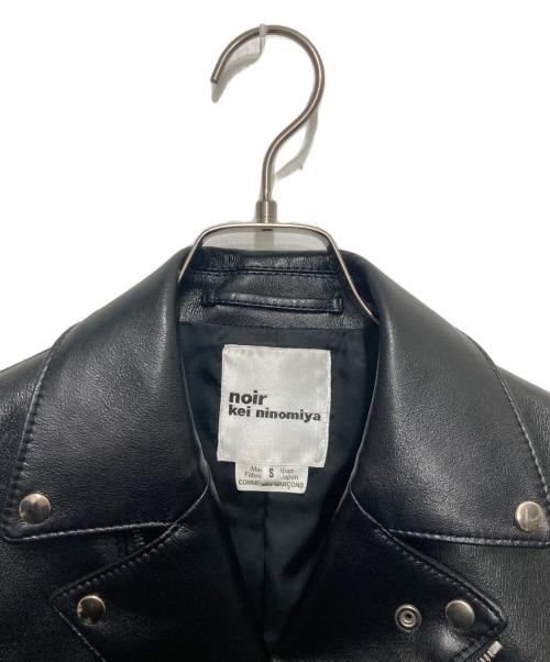 noir kei ninomiya（ノワール ケイ ニノミヤ）noir kei ninomiya (ノワール ケイ ニノミヤ) フェイクレザー切替ライダース ブラック サイズ:Sの古着・服飾アイテム