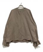 BEARDSLEYビアズリー）の古着「袖口フリルトレーナー」｜ベージュ