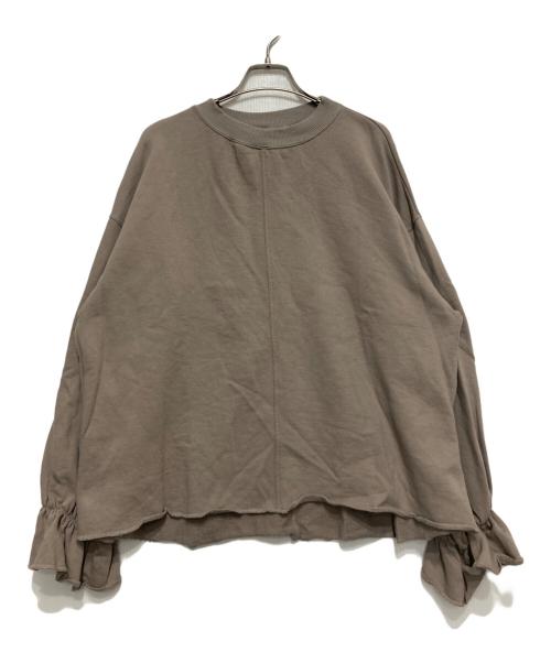 BEARDSLEY（ビアズリー）BEARDSLEY (ビアズリー) 袖口フリルトレーナー ベージュ サイズ:FREEの古着・服飾アイテム