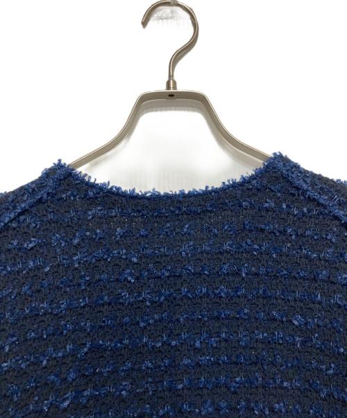 green label relaxing（グリーンレーベルリラクシング）green label relaxing (グリーンレーベルリラクシング) ミックス ツイード ノーカラー ニット ジャケット ―ウォッシャブル― ネイビー サイズ:不明の古着・服飾アイテム