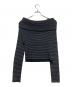 willfully (ウィルフリー) off shoulder color schem knit ブラック×グレー サイズ:FREE 未使用品：6000円