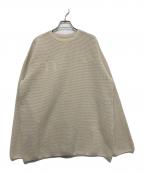 Ameriアメリ）の古着「DISPERSE LOGO KNIT TOP」｜ベージュ