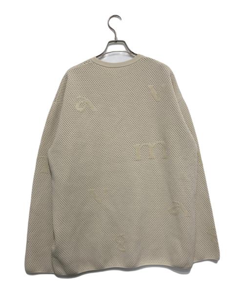 Ameri（アメリ）AMERI (アメリ) DISPERSE LOGO KNIT TOP ベージュ サイズ:FREEの古着・服飾アイテム