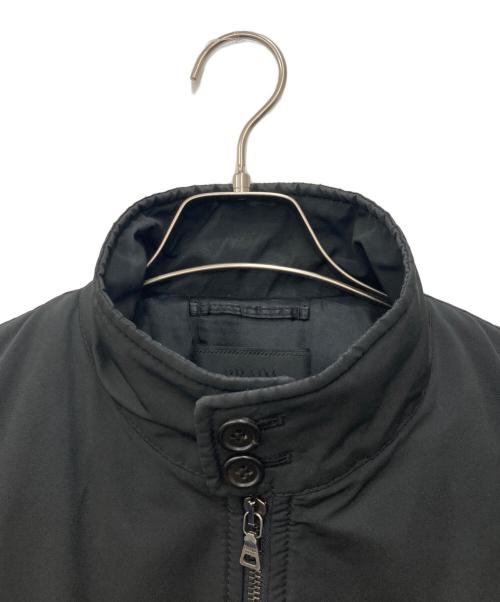 PRADA（プラダ）PRADA (プラダ) 中綿ハリントンジャケット ブラック サイズ:46の古着・服飾アイテム
