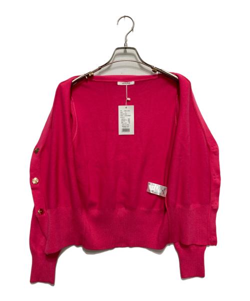 JENNE（ジェンヌ）JENNE (ジェンヌ) ウールミックスビッグボタンニット ピンク サイズ:S 未使用品の古着・服飾アイテム