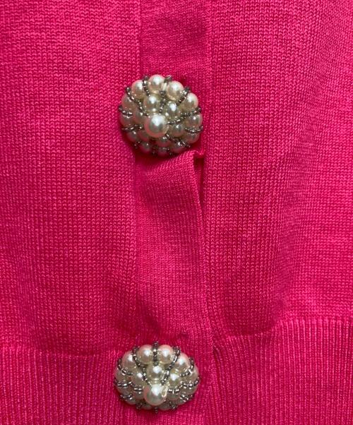 JENNE（ジェンヌ）JENNE (ジェンヌ) ウールミックスビッグボタンニット ピンク サイズ:S 未使用品の古着・服飾アイテム