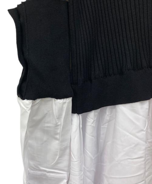 JENNE（ジェンヌ）JENNE (ジェンヌ) バックパール大人フレンチドッキングワンピース ブラック×ホワイト サイズ:S 未使用品の古着・服飾アイテム