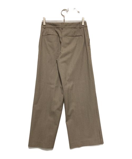 23区（ニジュウサンク）23区 (ニジュウサンク) ガンクラブチェックダブルジャケット パンツ ベージュ サイズ:36の古着・服飾アイテム