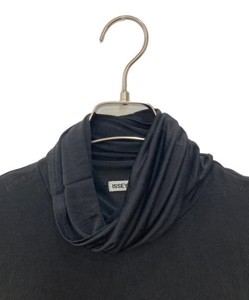 ISSEY MIYAKE（イッセイミヤケ）ISSEY MIYAKE (イッセイミヤケ) シルクタートルネックカットソー ブラック サイズ:Mの古着・服飾アイテム