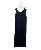 YOHJI YAMAMOTOヨウジヤマモト）の古着「ナイロンノースリーブワンピース」｜ブラック