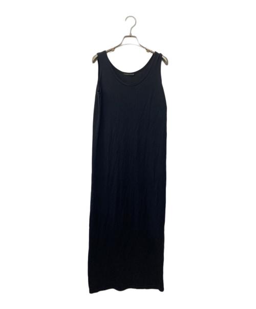 YOHJI YAMAMOTO（ヨウジヤマモト）YOHJI YAMAMOTO (ヨウジヤマモト) ナイロンノースリーブワンピース ブラック サイズ:Sの古着・服飾アイテム