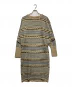 ISSEY MIYAKEイッセイミヤケ）の古着「70sイカニットワンピース」｜ベージュ