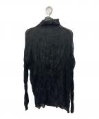 ISSEY MIYAKEイッセイミヤケ）の古着「シワ加工カットソー」｜ブラック