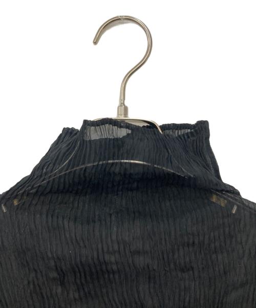 ISSEY MIYAKE（イッセイミヤケ）ISSEY MIYAKE (イッセイミヤケ) シワ加工カットソー ブラック サイズ:不明の古着・服飾アイテム