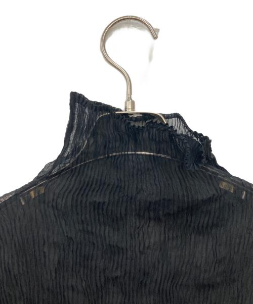 ISSEY MIYAKE（イッセイミヤケ）ISSEY MIYAKE (イッセイミヤケ) シワ加工カットソー ブラック サイズ:不明の古着・服飾アイテム