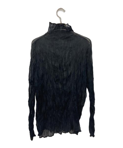 ISSEY MIYAKE（イッセイミヤケ）ISSEY MIYAKE (イッセイミヤケ) シワ加工カットソー ブラック サイズ:不明の古着・服飾アイテム