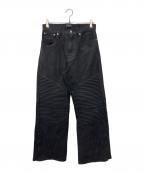 BREATHブレス）の古着「COATING BIKER DENIM PANTS」｜ブラック