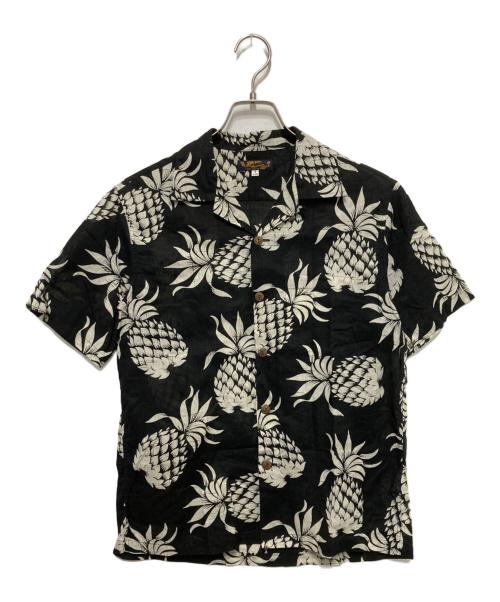 Sun Surf（サンサーフ）Sun Surf (サンサーフ) パイナップル柄アロハシャツ ブラック サイズ:Ｓの古着・服飾アイテム