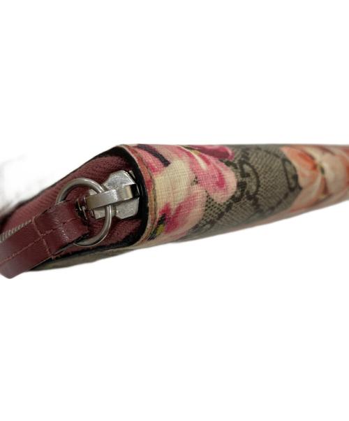 GUCCI（グッチ）GUCCI (グッチ) GGブルームス ラウンドジップウォレット ベージュの古着・服飾アイテム