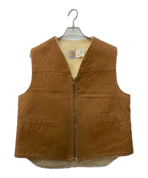 CarHartt（カーハート）CarHartt (カーハート) 80’s裏ボアダックベスト ブラウン サイズ:Ｌの古着・服飾アイテム