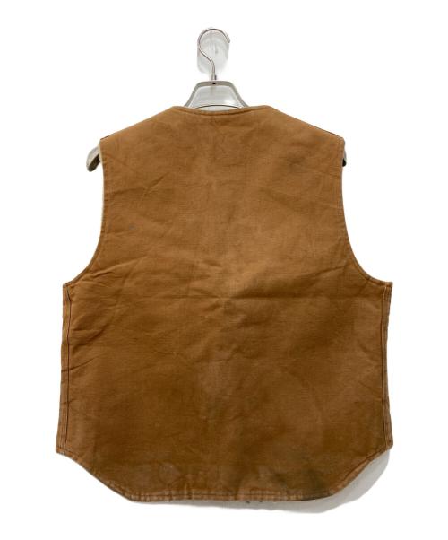 CarHartt（カーハート）CarHartt (カーハート) 80’s裏ボアダックベスト ブラウン サイズ:Ｌの古着・服飾アイテム