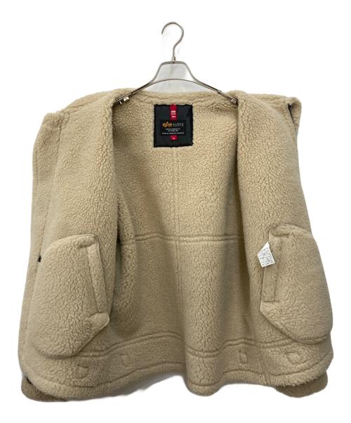 ALPHA（アルファ）ALPHA (アルファ) B-3フェイクムートンフライトジャケット ブラウン サイズ:XLの古着・服飾アイテム