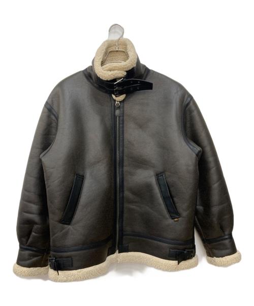 ALPHA（アルファ）ALPHA (アルファ) B-3フェイクムートンフライトジャケット ブラウン サイズ:XLの古着・服飾アイテム