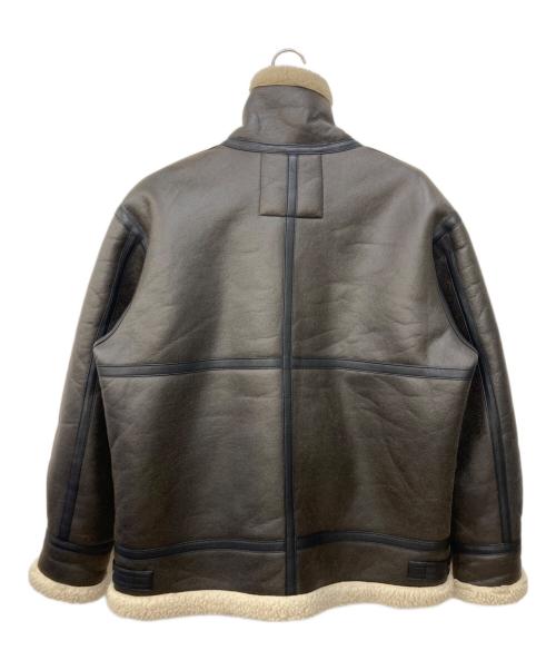 ALPHA（アルファ）ALPHA (アルファ) B-3フェイクムートンフライトジャケット ブラウン サイズ:XLの古着・服飾アイテム