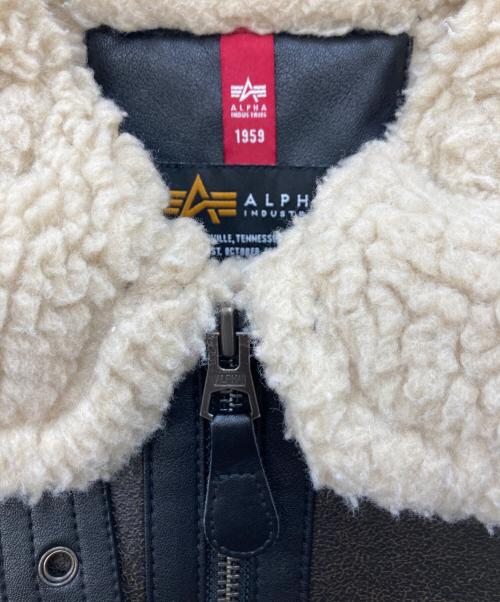 ALPHA（アルファ）ALPHA (アルファ) B-3フェイクムートンフライトジャケット ブラウン サイズ:XLの古着・服飾アイテム