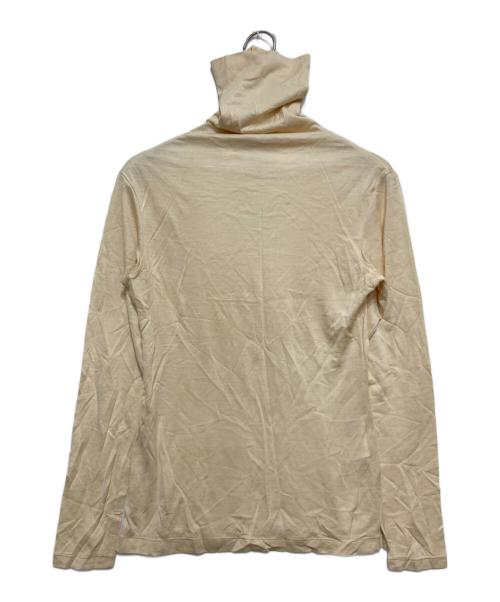 YOHJI YAMAMOTO（ヨウジヤマモト）YOHJI YAMAMOTO (ヨウジヤマモト) シルクタートルネックカットソー ベージュ サイズ:Ⅿの古着・服飾アイテム