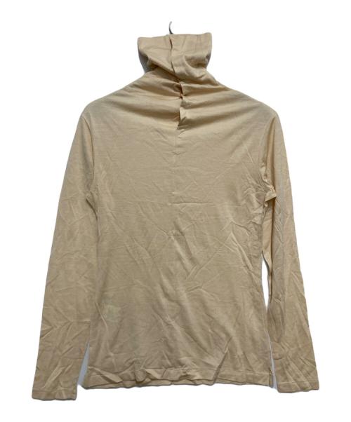 YOHJI YAMAMOTO（ヨウジヤマモト）YOHJI YAMAMOTO (ヨウジヤマモト) シルクタートルネックカットソー ベージュ サイズ:Ⅿの古着・服飾アイテム
