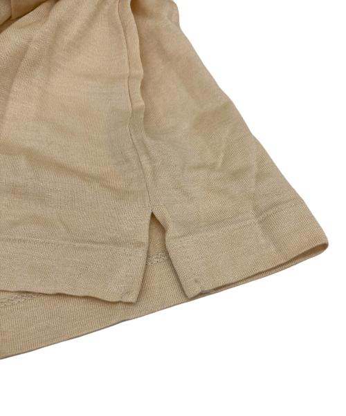 YOHJI YAMAMOTO（ヨウジヤマモト）YOHJI YAMAMOTO (ヨウジヤマモト) シルクタートルネックカットソー ベージュ サイズ:Ⅿの古着・服飾アイテム