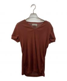 YOHJI YAMAMOTO（ヨウジヤマモト）の古着「Vネックカットソー」｜ブラウン