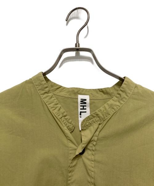 MHL（エムエイチエル）MHL (エムエイチエル) バンドカラーシャツ 黄緑 サイズ:Lの古着・服飾アイテム