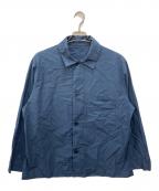 MARGARET HOWELLマーガレットハウエル）の古着「FINE COMPACT COTTON POPLIN Shirt」｜ネイビー