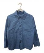 MARGARET HOWELLマーガレットハウエル）の古着「FINE COMPACT COTTON POPLIN Shirt」｜ネイビー