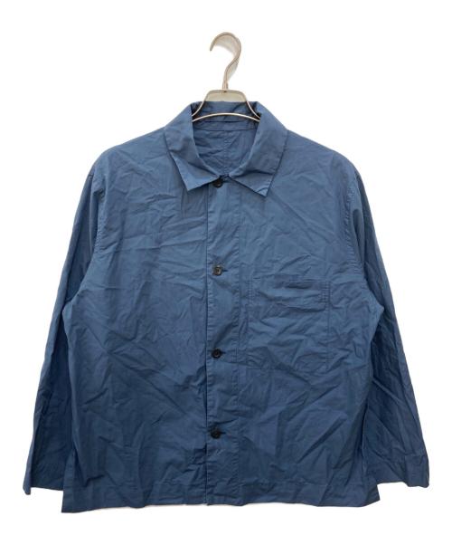 MARGARET HOWELL（マーガレットハウエル）MARGARET HOWELL (マーガレットハウエル) FINE COMPACT COTTON POPLIN Shirt ネイビー サイズ:Ｌの古着・服飾アイテム
