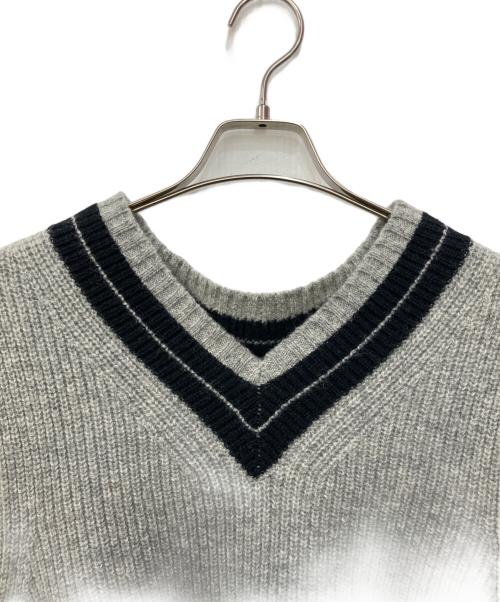 MHL（マーガレットハウエル）MHL (マーガレットハウエル) TOUGH WOOL RIB VEST グレー サイズ:Ⅼの古着・服飾アイテム