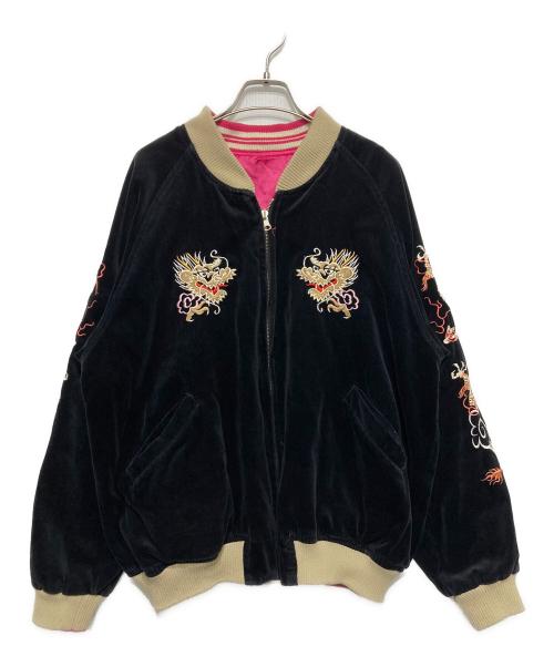 JUNGLE STORM（ジャングルストーム）JUNGLE STORM (ジャングルストーム) リバーシブルスカジャン ブラック サイズ:Lの古着・服飾アイテム