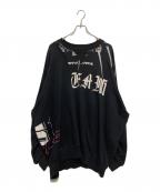 DIESELディーゼル）の古着「プリントスウェット」｜ブラック