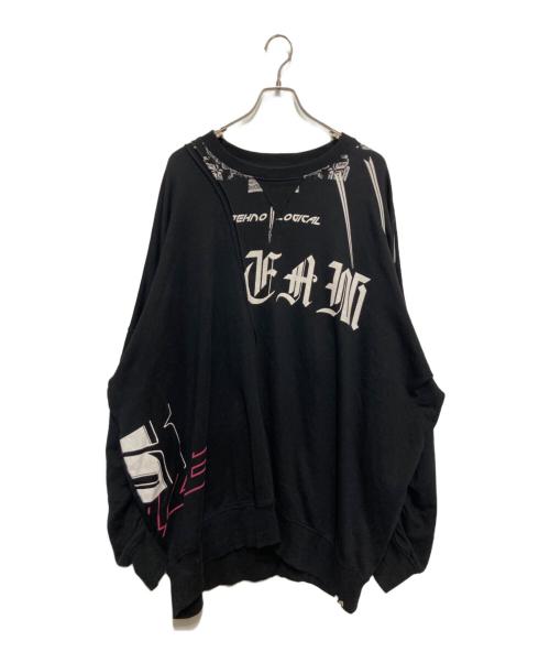 DIESEL（ディーゼル）DIESEL (ディーゼル) プリントスウェット ブラック サイズ:不明の古着・服飾アイテム