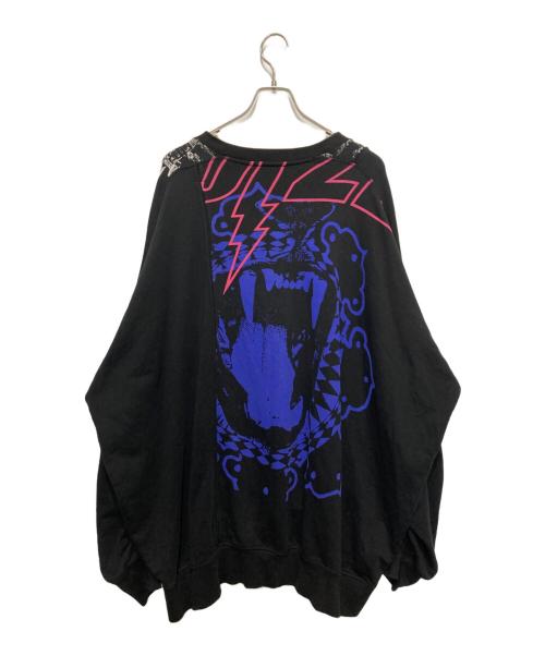 DIESEL（ディーゼル）DIESEL (ディーゼル) プリントスウェット ブラック サイズ:不明の古着・服飾アイテム
